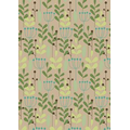Gift Wrap (24"x100') LEAVES & BERRIES/KRAFT